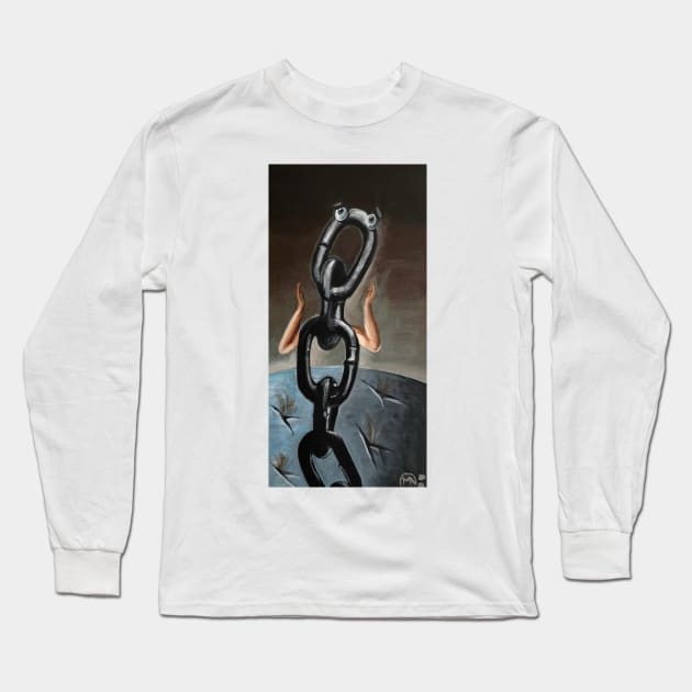 Chain Reaction Long Sleeve T-Shirt by ManolitoAguirre1990